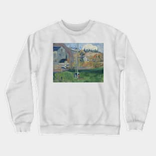 Landscape in Brittany, The David Mill by Paul Gauguin Crewneck Sweatshirt